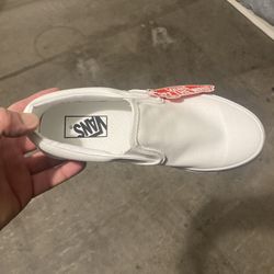 Vans Classic Slip On Shoes White M6.5/W8 
