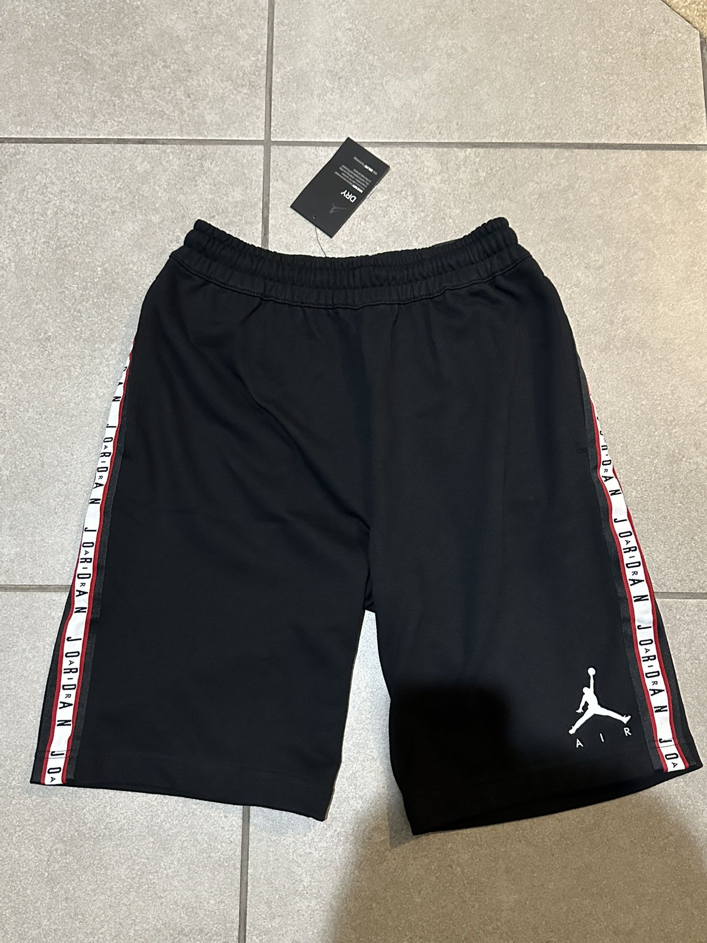 Brand New Jordan Black Red Dri Fit Sweat Shorts Men’s Size Small