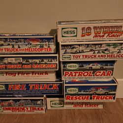 10 Complete in Box Hess Truck Toys