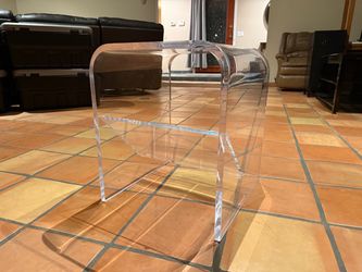 Clear Acrylic Waterfall Side Table