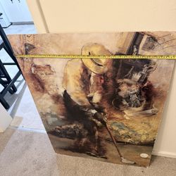 Golfer Painting 