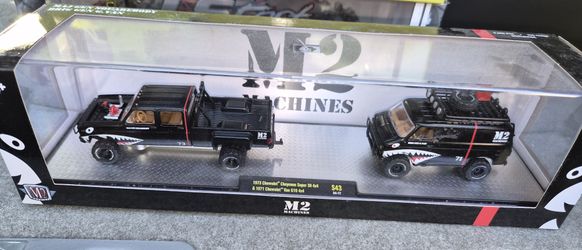 M2 Machines SGT Sharkmouth Chevy Truck Set!!