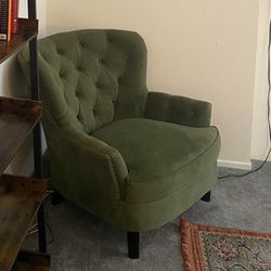 Oversized Green Plush Chair 