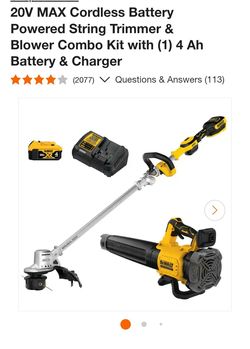 DEWALT 20V MAX Cordless String Trimmer & Blower Combo Kit