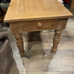 Solid wood end table