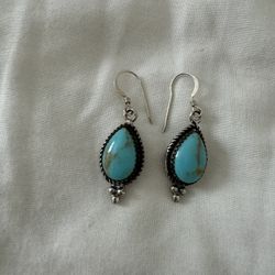 Sterling Silver Turquoise Earrings 