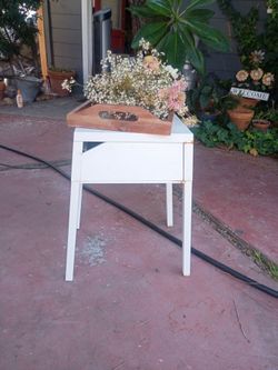 Ikea Nightstand White Metal 14"  W X 14 1/2" D X 22" T