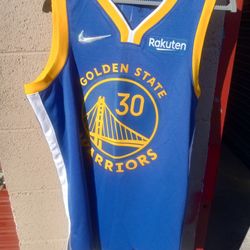 Brand New Never Worn Stephen Curry Nike Rakeuten Warriors Blue Jersey 