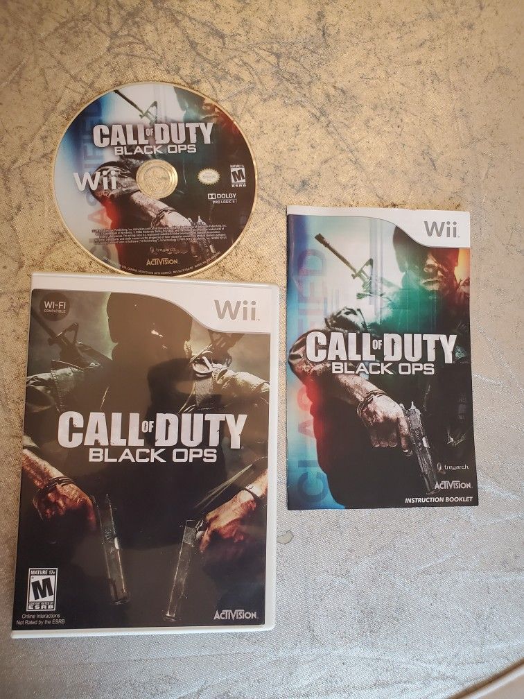 Call of Duty Black Ops Nintendo Wii Complete CIB video game