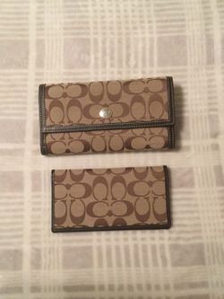 Authentic Coach wallet with checkbook