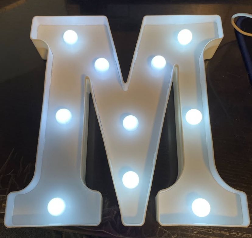 Marquee Letter M Or W White Light