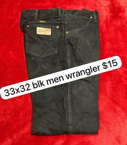 Blk men wrangler 33x32