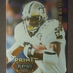1995 Prime Playoff Mario Bates New Orleans Saints #8 Team NFL Football Card Vintage Collectible Sports
