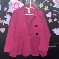 Girls Winter Coat Size 6 Like New 93%cotton Made In México 