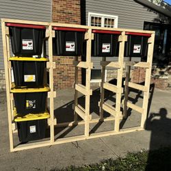 16 Tote Storage Rack