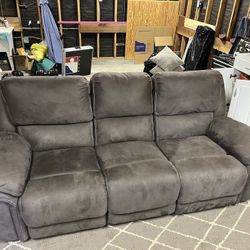 Skye microfiber discount power reclining sofa