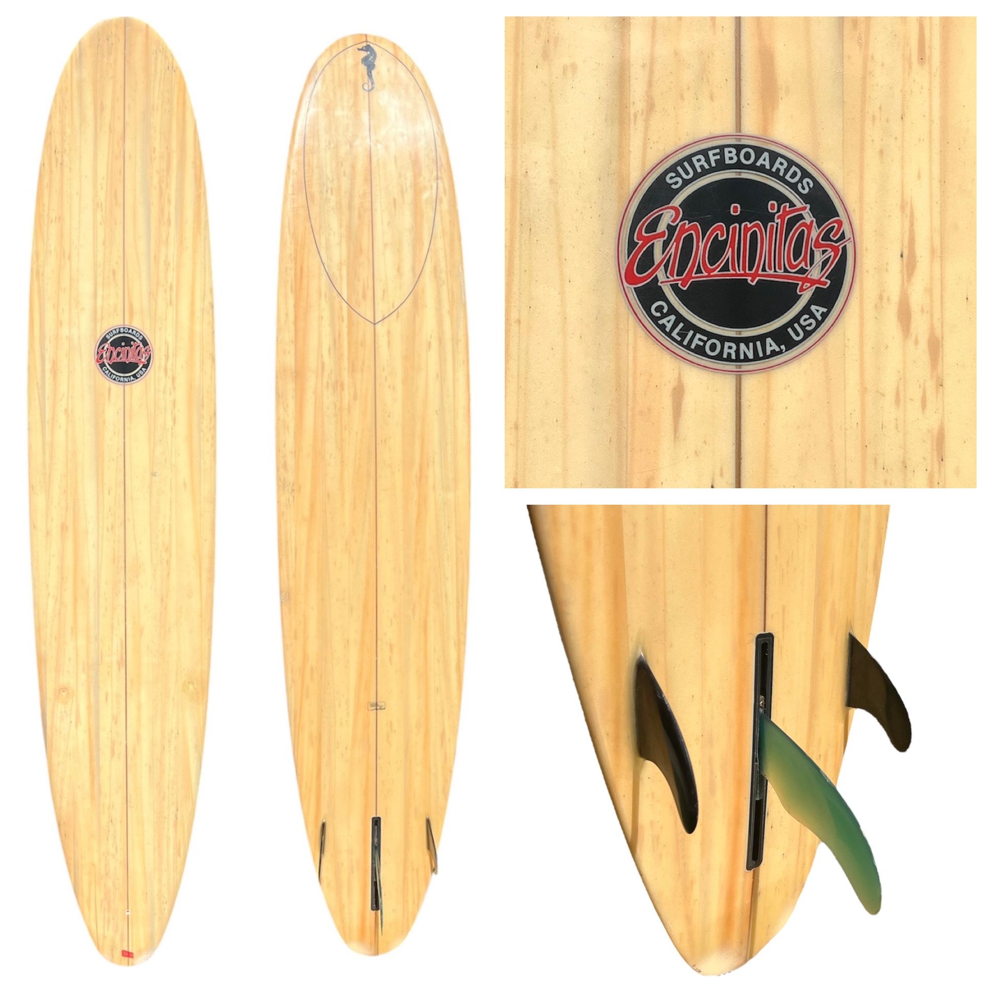 Used 9’3” Surfboards Encinitas Faux Wood Longboard Surfboard
