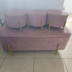 Bench With Stools 