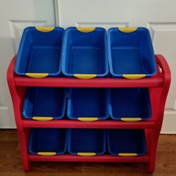 Toy Bins. Shelves. Toys. Organizer. Cubby. Bins. Daycare. Storage. Crafts. Playroom. Toybox. Like New.