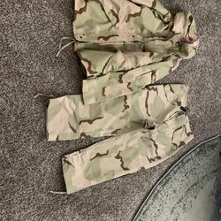 Desert Camo Military Gortex Jacket And Pant Set 