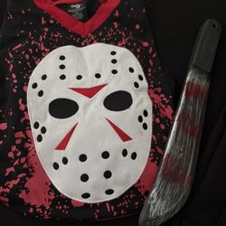 Friday 13th Jersey Costume With Knife 