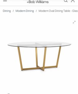 Base Only! Used Mitchell +Bob modern oval table base