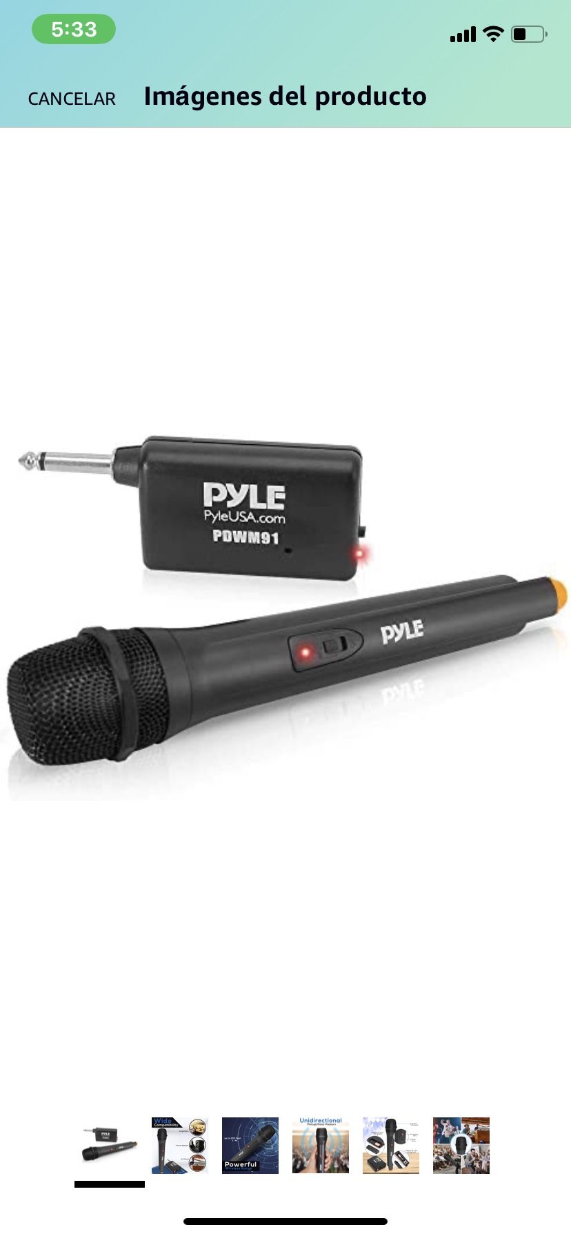 Micrófono Inalámbrico PYLE Modelo PDWM91