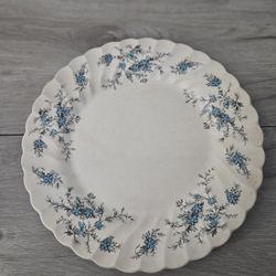 Vintage Myott Staffordshire Forget Me Not Hand Engraved Plates 10"
