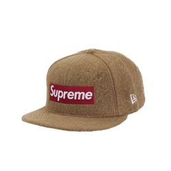 Supreme Mohair Box Logo New Era Cap Camel (new) sz: 7 1/2