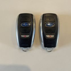 Two 2022 Subaru Crosstrek Smart Remote Key Fobs
