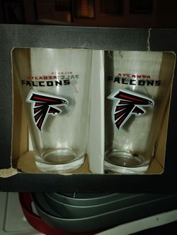 NFL Atlanta falcons clear highball glass pilsner