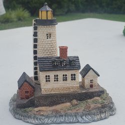 Small, Tan Lighthouse Decor
