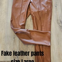 Womens fake leather pants
