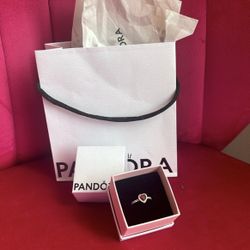 Pandora Elevated Red Heart Ring Size 8
