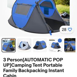 Simple beach tent for 3 people