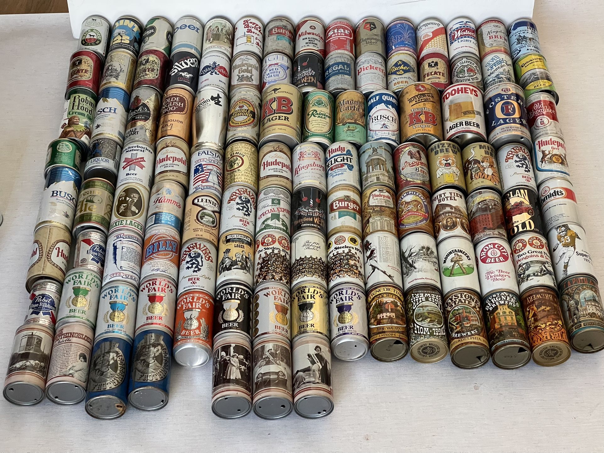 Rare Collection Of 1970 Beer Cans