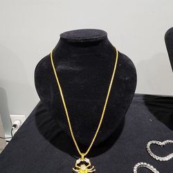 Gold Plated Chain And Pendant 