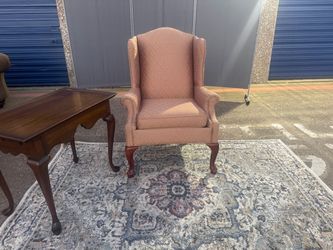 Vintage Rose Wingback Armchair