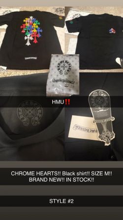 CHROME HEARTS!! BLACK TEE WITH DESIGN!! SIZE M!! BRAND NEW!!