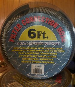 6’ x 1-1/2” HEAVY DUTY POOL FILTER HOSES