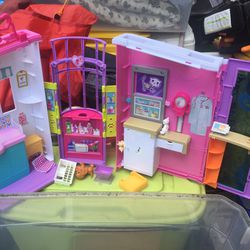Barbie plane beach house car furniture dolls clothes etc. everything goes for $75