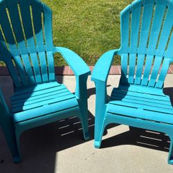 Aqua Adirondack Chairs