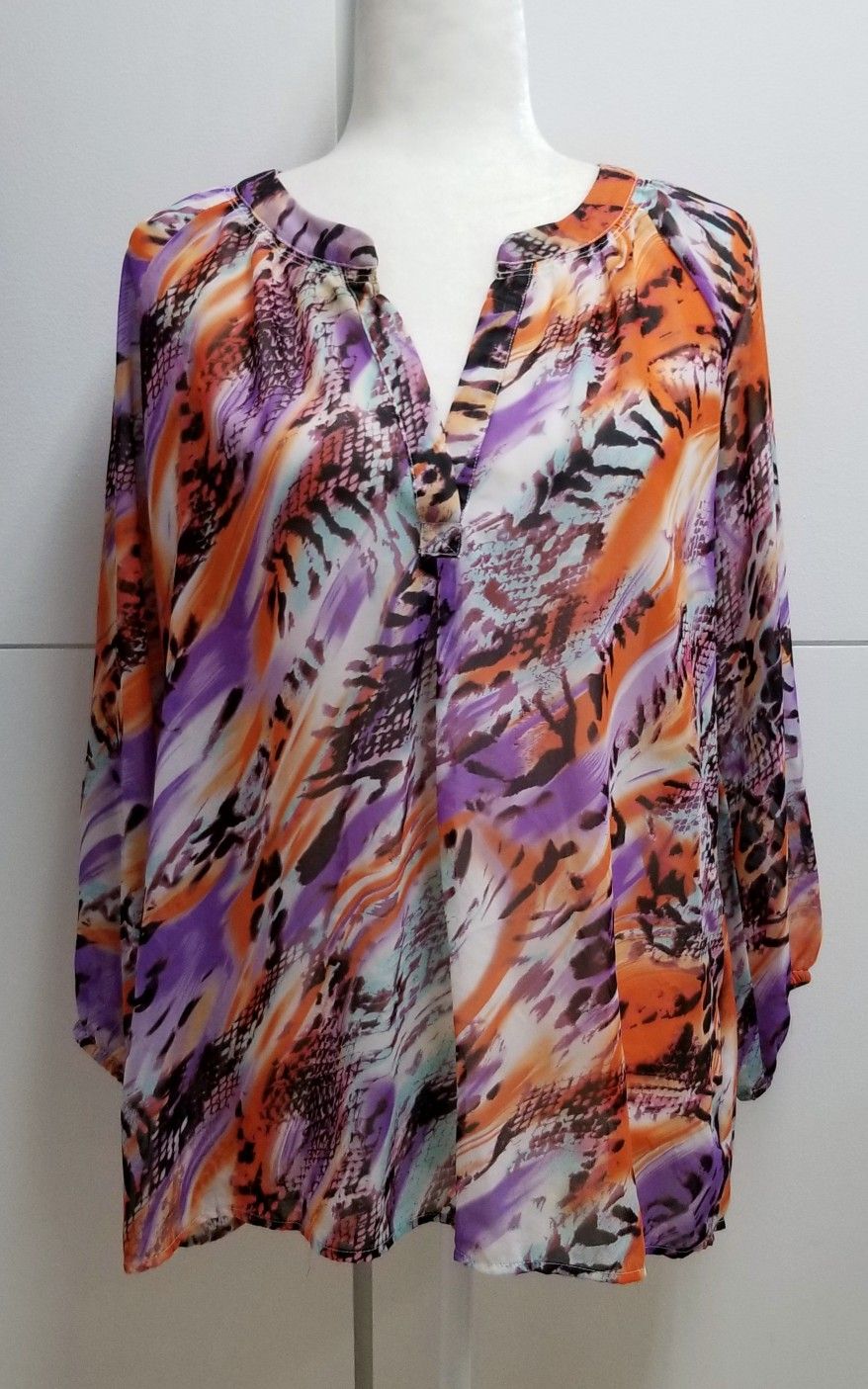 Multicolor Tunic Top L