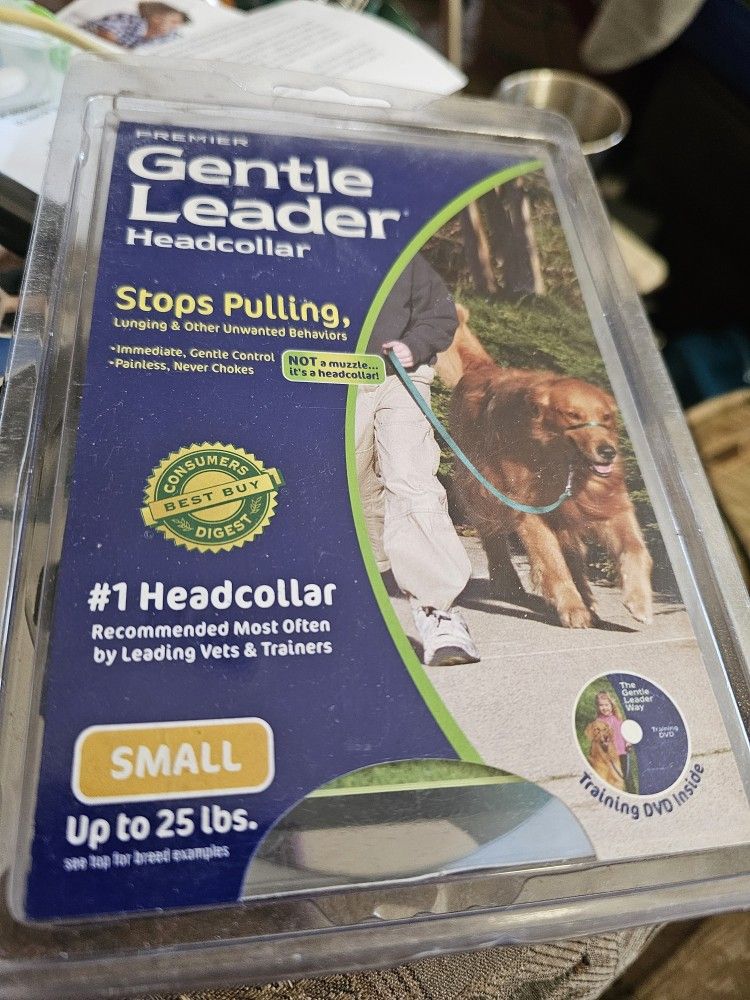 Premier Gentle Leader Head Collar Small RED for dogs to 25lbs with DVD.