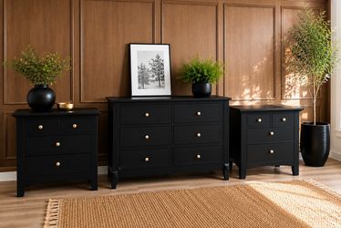 Beautiful Black Dresser Set