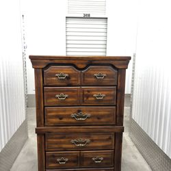 Solid Wood Tall Chest of Drawers / Dresser