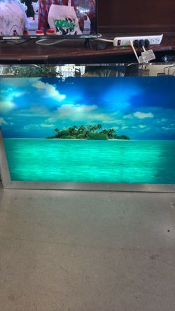 Large Flat Screen digital picture  with Silver Bezel