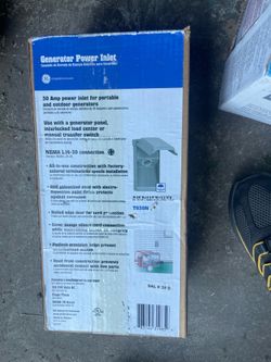 GE 30 Amp power inlet for portable and outdoor generators