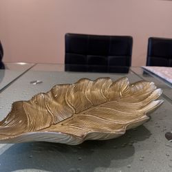 Golden Leaf Plate