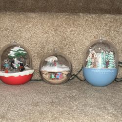 Hallmark Motion lot of 3 Christmas ornament Frolic friends Bring home the tree